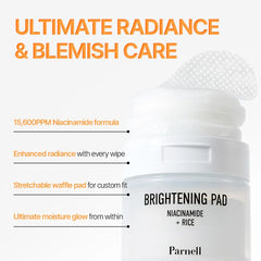 Parnell Niacinamide 1.56 Rice Brightening Pad 160g/80ea
