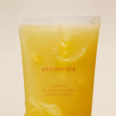 AROMATICA Glow Vita Oil-in-Gel Cleanser – Orange & Neroli (150ml)
