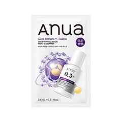 Anua Retinol Niacin Night Care Mask 24ml X 10ea