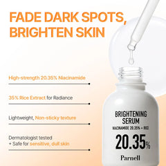 Parnell Niacinamide 20.35 Rice Brightening Serum 30ml