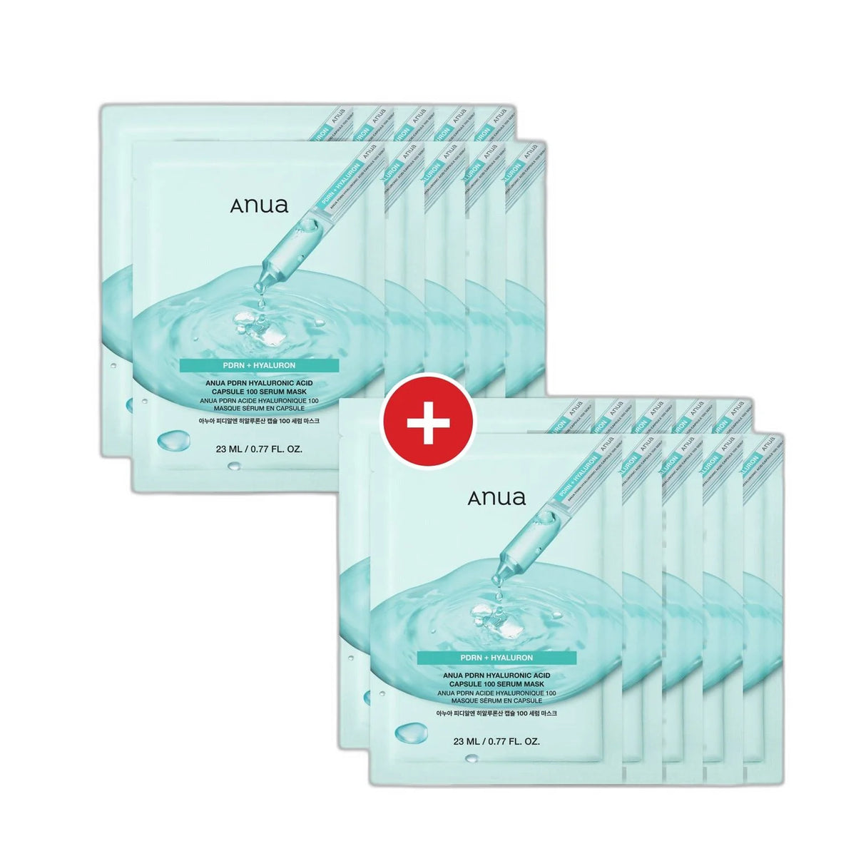 Anua PDRN Hyaluronic Acid Capsule 100 Serum Mask Sheet 23ml*10ea