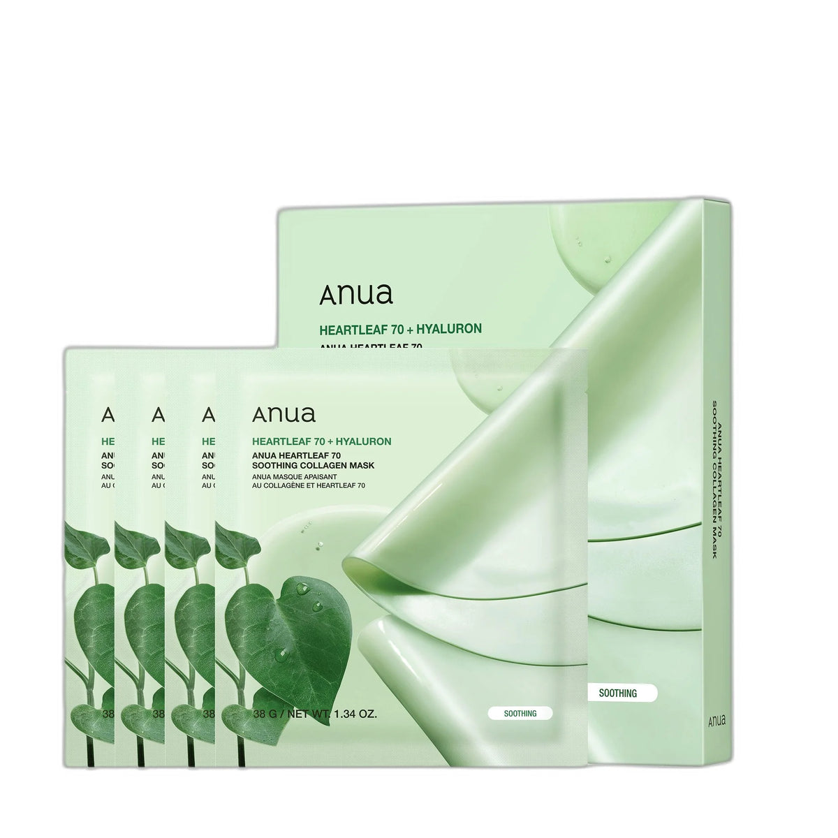 ANUA Heartleaf 70 Soothing Collagen Mask 38g X 4ea