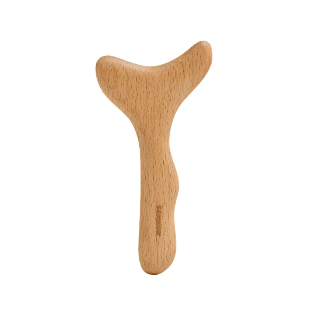SENNOK Multi Bbul Guasha – Natural Wooden Gua Sha for Body & Face