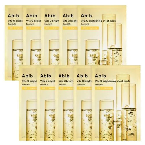 Abib Vita C Brightening Sheet Mask Essential Fit 27ml X 10ea