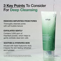 Anua HEARTLEAF QUERCETINOL PORE DEEP CLEANSING FOAM 150ml