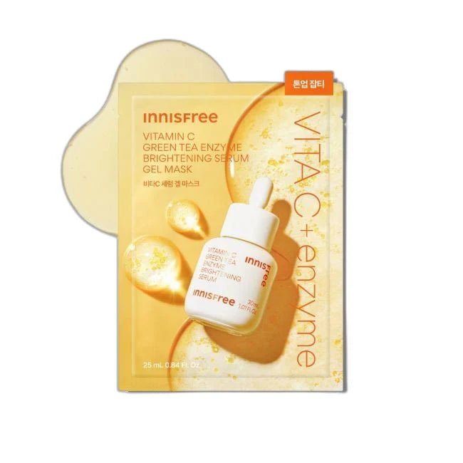 innisfree Vitamin C Green Tea Enzyme Brightening Serum Gel Mask 25ml X 5ea