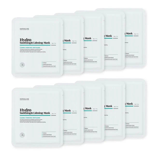 DERMALINE Hydro Soothing and Calming Mask Pack Set 32g X 10ea
